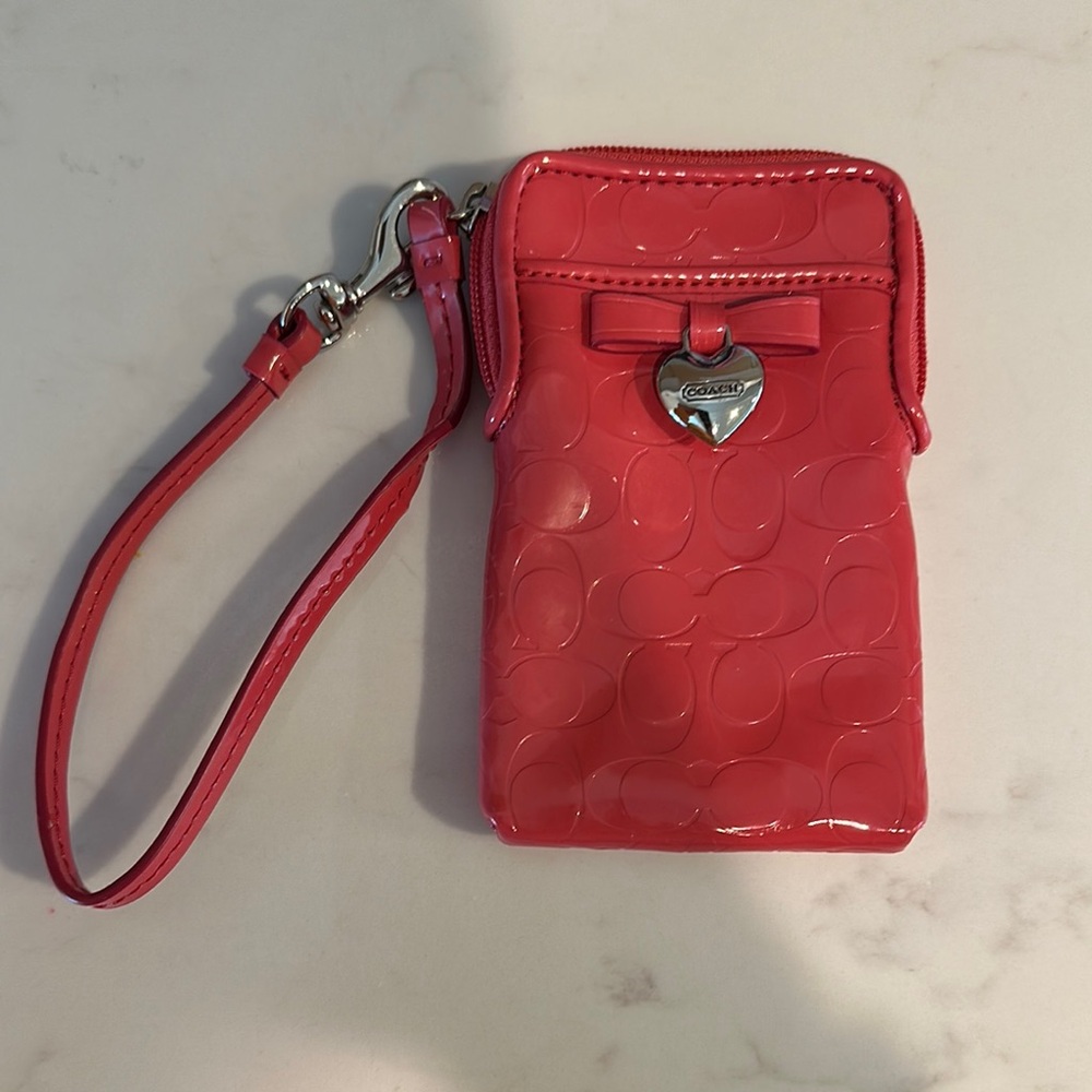 Coach Pink Wristlet Phone Case